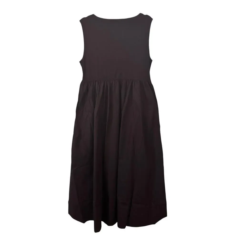 NWT J. Crew Scoopneck Mixy Maxi Dress Black CN606 Size XL
